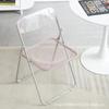 Suministro Transfronterizo Silla Plegable Respaldo Silla Transparente Silla Comedor Hogar Ins Celebridad de Internet Acrílico Silla de Foto Maquillaje