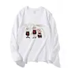 Nueva Camiseta de Manga Larga con Estampado de Conejo de Dibujos Animados Americanos para Primavera y Otoño Ropa Exterior Casual para Mujer La Más Fácil de Combinar Camiseta Base