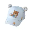Gorros para bebé estilo japonés y coreano de 2-5 años, gorras de béisbol para niños de primavera y otoño, gorras de béisbol unisex versátiles de oso, comercio exterior