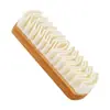 Cepillo para Zapatos de Gamuza, Cepillo Limpiador de Zapatos de Gamuza, Cepillo Pulidor de Zapatos de Gamuza con Cerdas Suaves de Goma de Gamuza, Cepillo para Zapatos de Madera Maciza de Piel de Ciervo