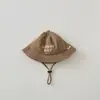 Sombrero de Bebé Yipan Otoño e Invierno Nuevo Letra Oay Pana Sombrero de Pescador Unisex a Prueba de Viento y Cálido