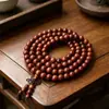 Pulsera de Cuentas Budistas de Madera Preciosa Roja de 108 Cuentas, Cuentas de Sándalo Multi-Círculo, Ébano Negro, Sándalo Verde, Palosanto Negro