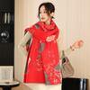Bufanda de Moda de Cachemira Imitación Estilo Nacional Nuevo Otoño e Invierno Bambú Verde para Mujer Versátil Elegante Cálida Chal para Habitación con Aire Acondicionado