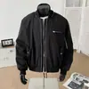 Chaqueta de béisbol retro americana transfronteriza con un diseño elegante, chaqueta bomber de invierno para hombre de corte limpio, moderna