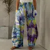 Pantalones Largos para Mujer Estilo Europeo, Americano y Coreano con Bolsillos Dobles, Sueltos y Cómodos, Ropa Casual Artística Creativa, Cómodo Estampado Digital 3D