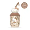 Sanrio Hellokitty Hello Kitty Copo Térmico Novo Compacto com Canudo Desenho Animado Fofo Copo de Água para Meninas
