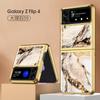 Aplicable a la carcasa del teléfono móvil Samsung Flip4 5G, pantalla plegable de mármol, cubierta protectora resistente a caídas para teléfono móvil, nueva moda de comercio exterior