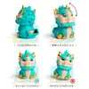 Adorno de Qilin que atrae la fortuna alimentado por energía solar, Pixiu y gato de la fortuna para la acumulación de riqueza, adecuado como regalo de inauguración o decoración para áreas de recepción y tiendas