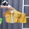 Traje de Moda de Verano para Niños de 0 a 5 Años Bebé Niño Casual Color Sólido Solapa Conjunto de Dos Piezas Moderno Exportación Venta al por Mayor