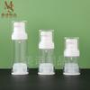 En stock, botella de vacío en aerosol de 15-50 ml, botella de plástico con prensa de vacío, botella de vacío de emulsión, subembotellado cosmético.