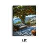 Pintura Decorativa de Árbol de Naranja Estilo Granja Retro Mediterráneo Transfronterizo para Entrada, Comedor, Sala de Estar, Dormitorio, Ambiente Acogedor