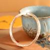 Pie de plata de personaje plata 999.9 método antiguo palabras auspiciosas rastreo oro pulsera sólida apertura moda versátil personalidad pulsera