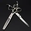Tijeras de Peluquería Wahl F-105 de 6.0 pulgadas, Estilo Tornillo Plateado, Personalizadas, Tijeras para Cortar el Cabello, Tijeras Planas, Tijeras para Flequillo