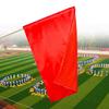 Bandeira dupla face vermelha e amarela adereços de performance dança ginástica bandeira acionada manualmente jogos para crianças e adultos bandeira de performance quadrada atacado