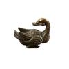 Pato mandarín de latón sólido creativo decoración de mascota de té de oficina mesa de té vintage par de artesanías de pato mandarín cobre puro artículos de cobre