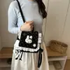 Mochila feminina nova, charmosa e delicada, com acabamento em renda de estrelas, estilo fresh casual, pequena, para a escola, importada