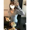 Suéter Grueso de Punto Polar Cálido para Mujer, Capa Base de Manga Larga Ajustada para Otoño e Invierno, Amigable con la Piel, No Irritante, Adecuado para Ir al Trabajo