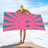 Toalla de playa estampada con carita sonriente suave absorbente de secado rápido toalla chal comercio exterior venta caliente protector solar natación estampada toalla de baño grande