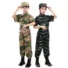Conjunto de Traje Camuflado para Niños y Niñas, Estudiantes de Jardín de Infancia y Primaria, Entrenamiento Militar, Campo de Verano, Conjunto de Traje Camuflado de Entrenamiento para el Desarrollo