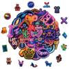 50 Novos Adesivos Criativos de Grafite Neon para Decorar Copos de Água, Guitarras e Laptops