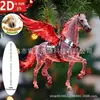 Em Estoque Website Independente Item Mais Vendido Ébano Cavalo Majestade 2D Acrílico Decorativo Preto Ébano Cavalo Estatueta Novo