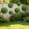 Farolillos de papel colgantes con hojas de boj para fiestas, eventos universitarios, decoraciones de patios interiores y exteriores, farolillos redondos verdes