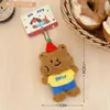 Menina Bonita Pingente Bonito Boneca de Pelúcia Boneca Urso Pingente de Bolsa de Boneca Acessórios Macios e Bonitos Chaveiro para Mulheres