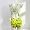 Traje de baño de una sola capa para mujer, estilo de natación profesional, diseño dulce y juvenil, pieza única simple y estilizada, adecuado para entrenamiento en piscina, competición y uso estudiantil.