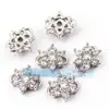 Accesorios para joyería DIY conector de flor microincrustada de circón bañado en oro platino oro rosa