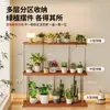 Estante para flores de acero inoxidable, estante de almacenamiento multifuncional de pie para uso doméstico, estante de drenaje multicapa para exhibir macetas en el balcón