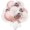 Combinación de traje de globos con confeti transfronterizo para 16 18 30 40 50 60 años, decoración para fiesta de cumpleaños de adultos