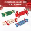 4 Piezas Caja de Dinero Navideña Caja Sorpresa de Regalo en Efectivo Caja de Regalo para Niños 40 Bolsas Transparentes Bolsa Enrollable Explosiva Regalo Creativo de Dinero