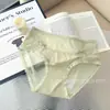 Nova Calcinha Feminina Sexy Renda Preta Transparente com Laço, Cintura Média, que Molda o Quadril, Forro 100% Algodão