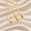 Colgante de estrella de amor de oro rosa de tendencia japonesa y coreana, cadena de clavícula, exquisito collar simple versátil de moda para mujer