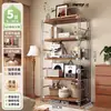 Estante de Livros de Chão com Múltiplas Camadas para Armazenamento na Sala de Estar, Casa, Simples, de Ferro, Prateleira de Exibição, Armazenamento de Escritório, Estante de Livros