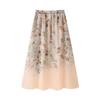 Outono de 2025 Nova Roupa Feminina Transfronteiriça Europeia e Americana Conjunto de Camisa de Manga Longa com Estampa Floral + Saia W017 285