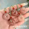 Colgante Flor de Durazno, Colgante de Jade Seda Dorada Paz, Colgante de Jade Rosa Sakura, Colgante Flor de Durazno
