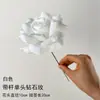 Arranjo de flores bola de rosa material de flor rosa diamante única casamento simulação rosa única bola de flor de casamento coreano