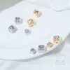 Cuentas Espaciadoras Cuadradas de Circonita Chapadas en Oro de 14K sobre Cobre para Accesorios de Collares de Cristal y Perlas Hechos a Mano DIY