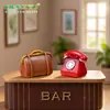 Conjunto de TV Retrô em Miniatura e Coleção de Gadgets de Viagem no Tempo, Acessórios de Decoração DIY para Casa de Bonecas, Pequenos Enfeites de Mesa