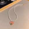 Colar de Pérolas Barrocas Feminino Nicho Luxo Leve Joker Amor Corrente de Clavícula com Contas Pingente Elegante Atacado Estilo Ins
