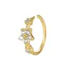 Anillo de Nariz de Plata de Ley S925 con Forma de Estrella y Circonita para Mujer, Estilo Europeo y Americano, Joyería para Nariz sin Perforación, Ear Cuff, Venta al por Mayor en Stock