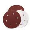 Disco de lija flocada de 9 pulgadas 225MM de 6 agujeros, lija redonda para pulir masilla de pared