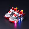 Zapatos de Niño de Spider-Man Moda Primavera y Otoño Nuevos Zapatos Deportivos Luminosos para Niños Cuero Suela Suave Zapatos Grandes con Luz Digital Modernos