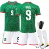 26 México Casa Nº. 14 Camisa 11 Jimenez 9 Raul Camisa de Futebol Camisa Infantil Adulto