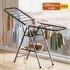 Secador de Roupas de Chão Dobrável em Formato de Asa para Casa Transfronteiriço, Secador de Colchas Móvel Dobrável de Aço Carbono para Varanda