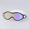 Gafas de Natación Infantiles de Marco Grande Impermeables Antivaho HD Coloridas Galvanizadas Grandes Infantiles Integradas Gafas de Natación para Surfear Gafas de Natación