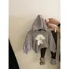 Conjunto de Dos Piezas para Niñas, Suéter de Punto con Capucha Estampado de Cachorros Lindos y Leggings, Nuevo para Primavera y Otoño 2024