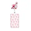 Porta credencial giratorio con lazo retráctil de fácil extracción, estampado de leopardo impreso UV, porta credencial de trabajo, porta credencial médico