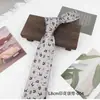 Nova Gravata Estampada Tendência 8cm, Gravata Casual Retro Amarrada à Mão com Estampa, Gravata Divertida com Estampa de Animal para Ternos